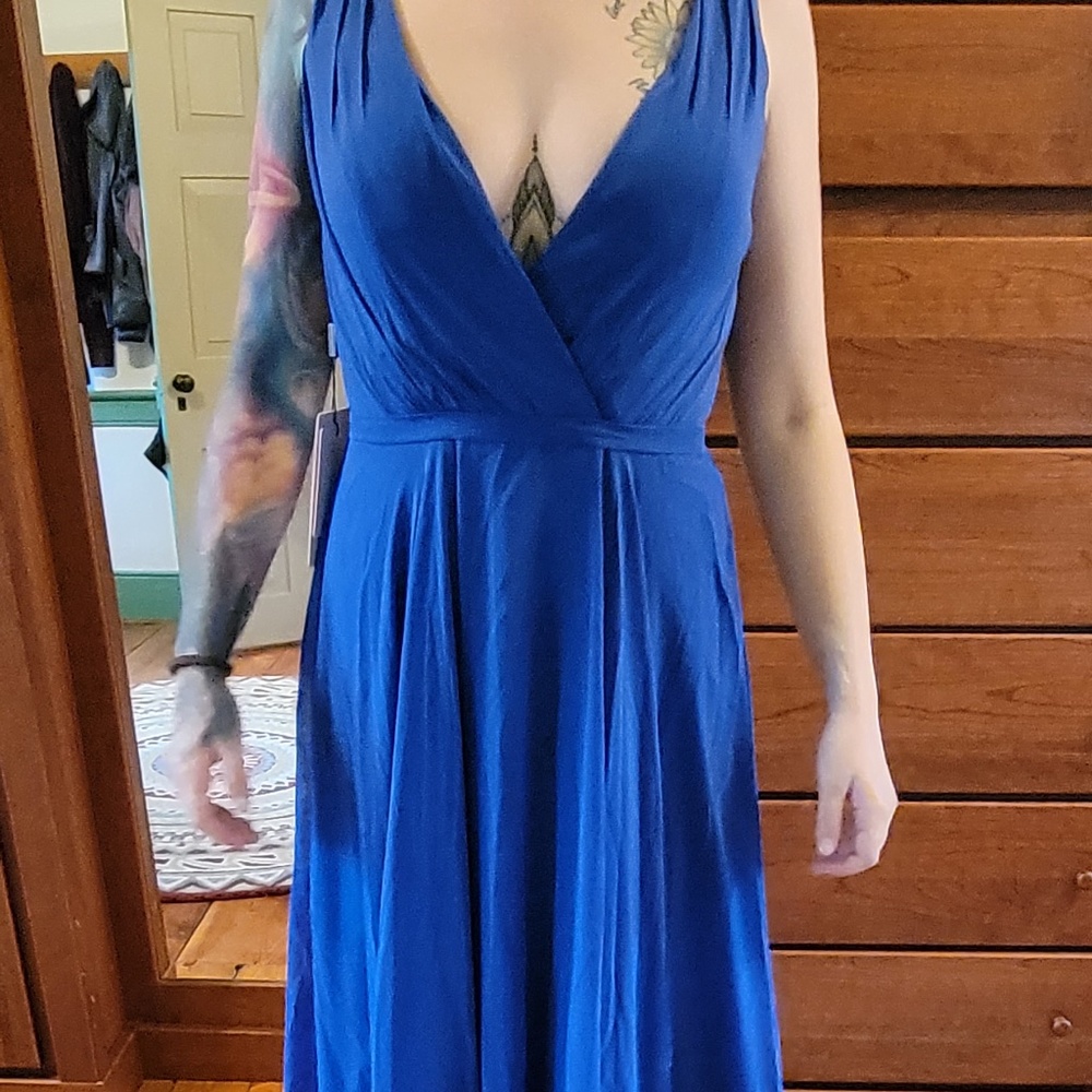 Never worn, royal blue prom dress,size 8